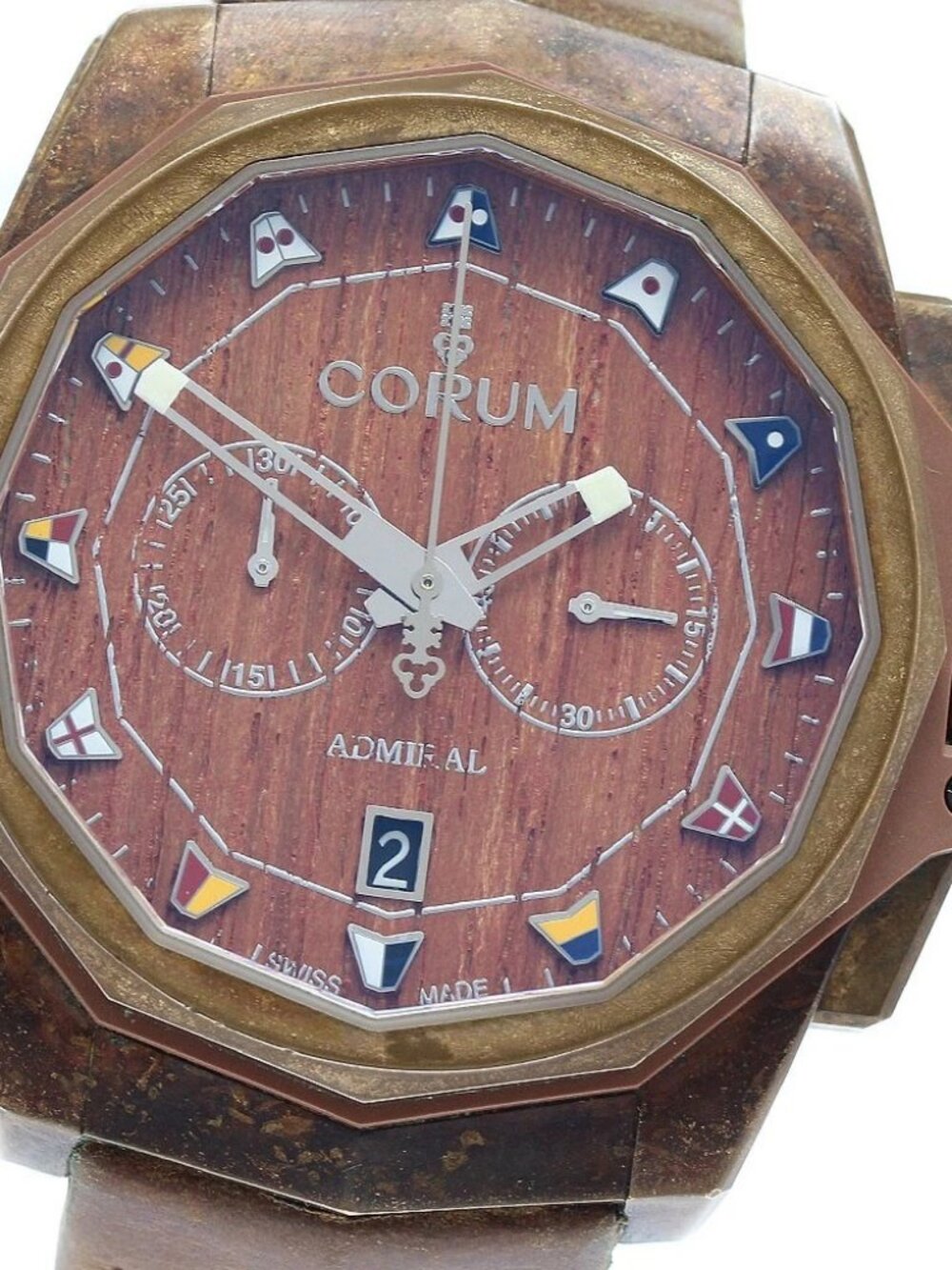 CORUM Admirals cup 116.200.53/0F62 AW01 Chronograph Bronze Wood AT Men's